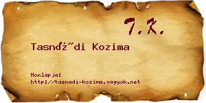 Tasnádi Kozima névjegykártya